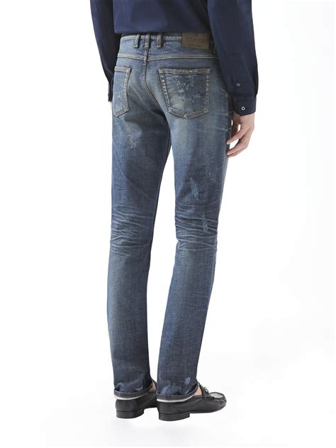 gucci jeans mens for sale|gucci men's skinny jeans.